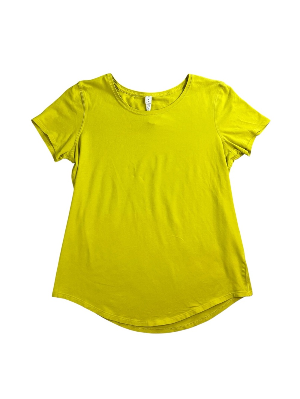 Lululemon Love Tee Yellow Short Sleeve T-Shirt Top Women’s Size 4 Workout Gym